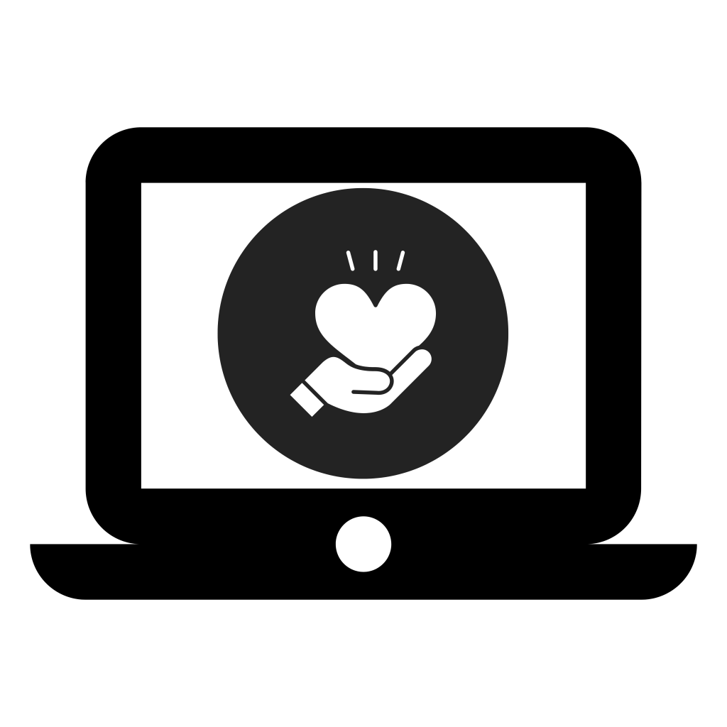 Illustration of a hand holding a beating heart, symbolizing the benefits offered.