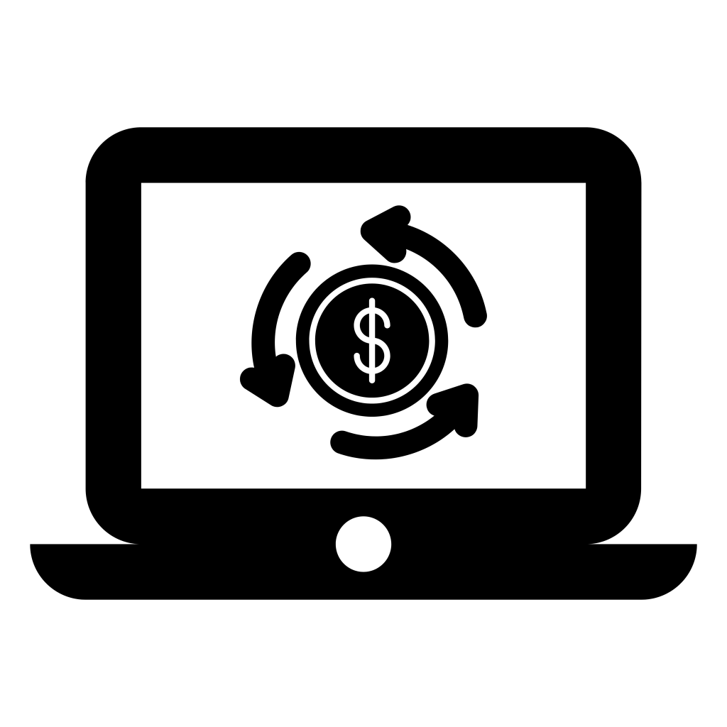 Illustration of a dollar sign within a circular arrow, symbolizing consistent and recurring income flow.