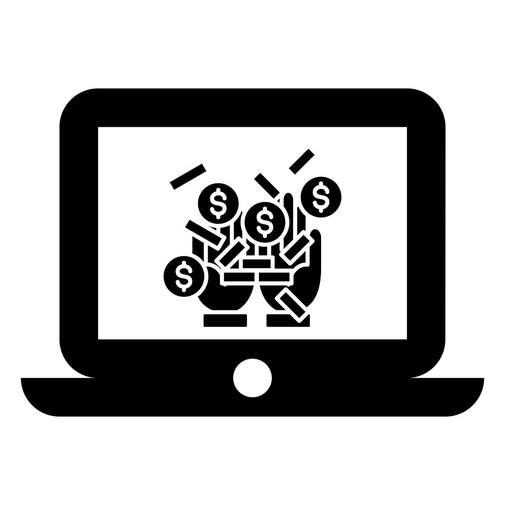 An Illustration of two hands filled with dollar coins, symbolizing abundance and prosperity."